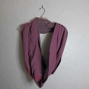 Lululemon Vinyasa Scarf (Rulu)qTonka Stripe Red Grape Minty Pink